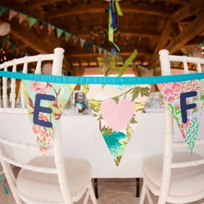 Banderines de tela para decorar tu boda