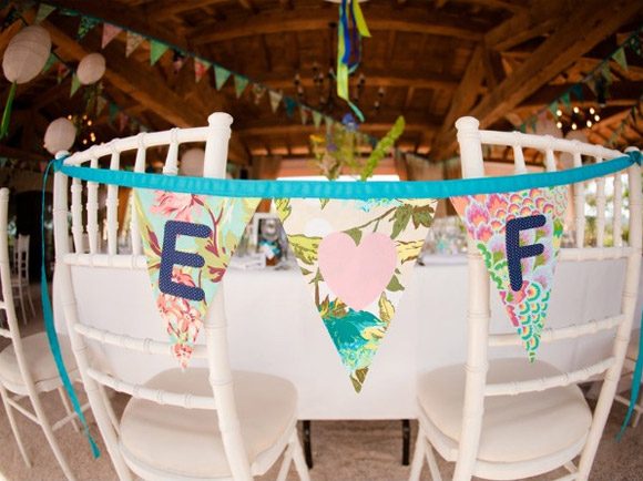 Banderines de tela para decorar tu boda