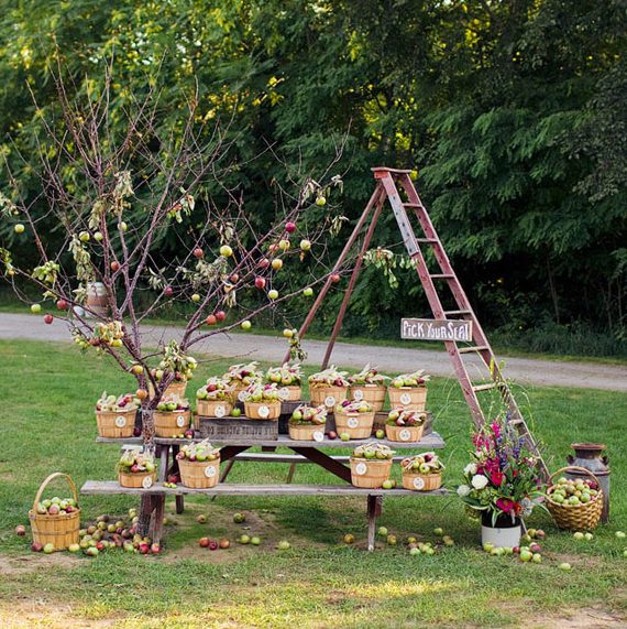 Decorar con frutas y flores la boda