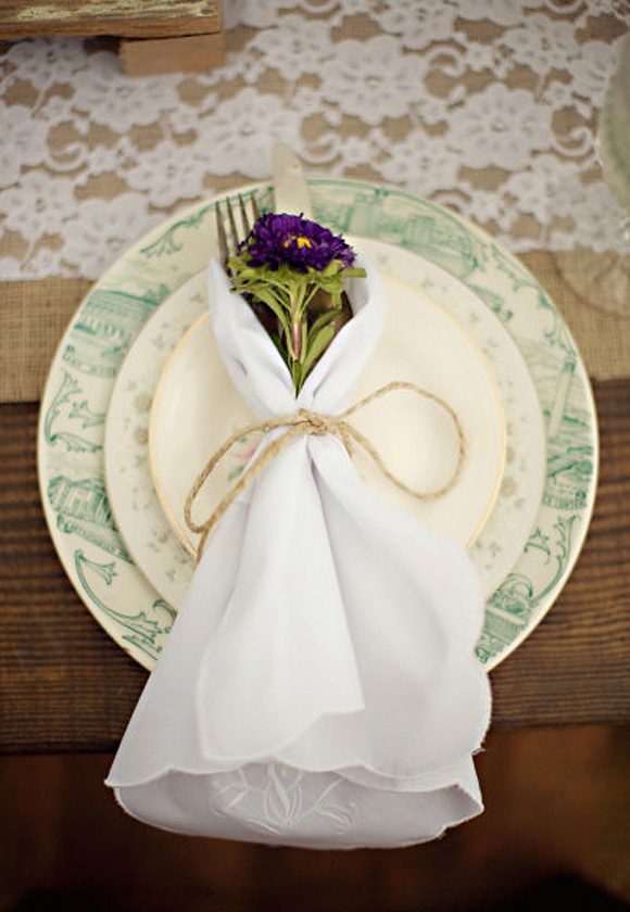 Decoración de las mesas de la boda.