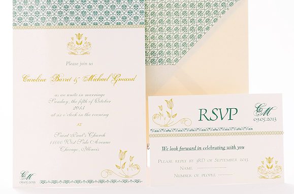 Invitaciones de boda con los colores de 2013