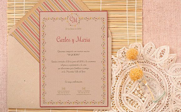 Invitaciones de boda ecológicas 2013