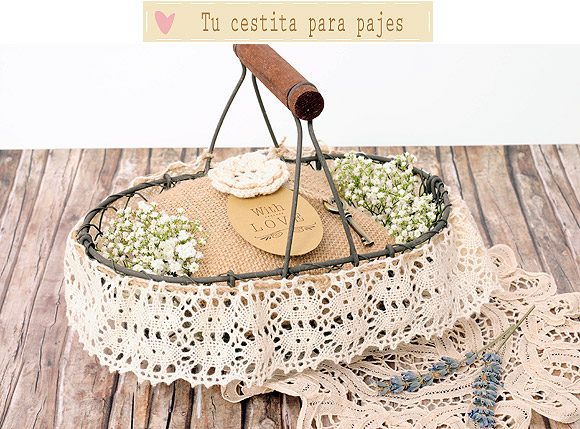 Como decorar cestas para bodas