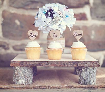 Cupcakes en las bodas. Ideas para decorar con cupcakes en tu boda.