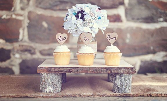Cupcakes en las bodas. Ideas para decorar con cupcakes en tu boda.