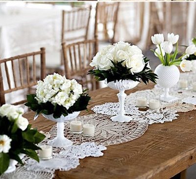 Caminos de mesa originales para decoración de bodas