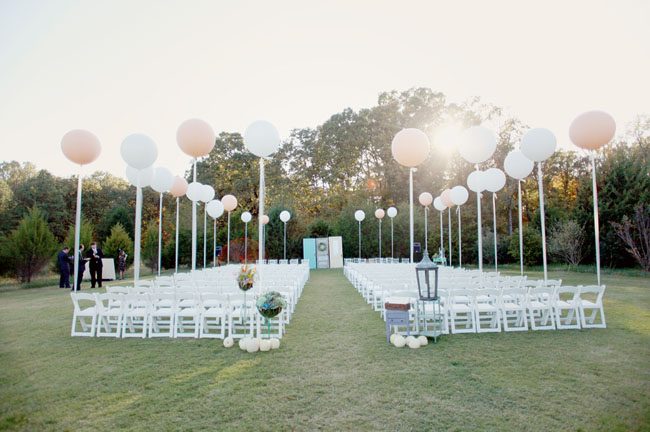 Decoración para bodas con globos de colores • Beautiful Blue Brides