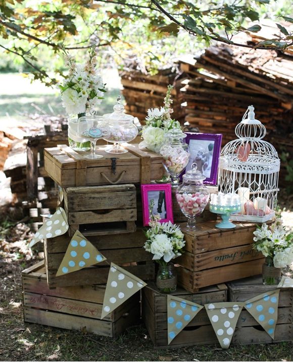 Cajas de madera vintage para decorar en tu boda