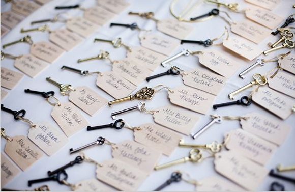 Decorar tu boda con llaves 1 seating plan