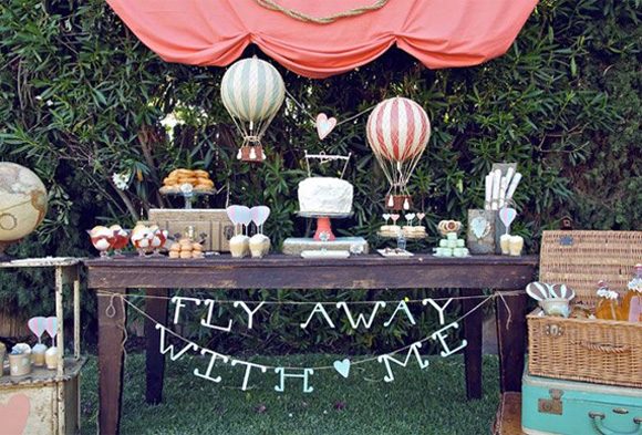 Bodas con temática de viajes 1 mesa de dulces globos Bodas con temática de viajes 1 mesa de dulces globos
