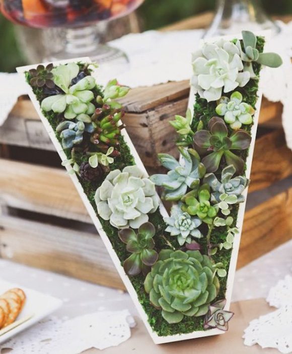 Flores de boda: plantas crasas y suculentas