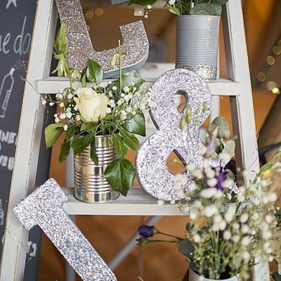 Purpurina para decorar tu boda