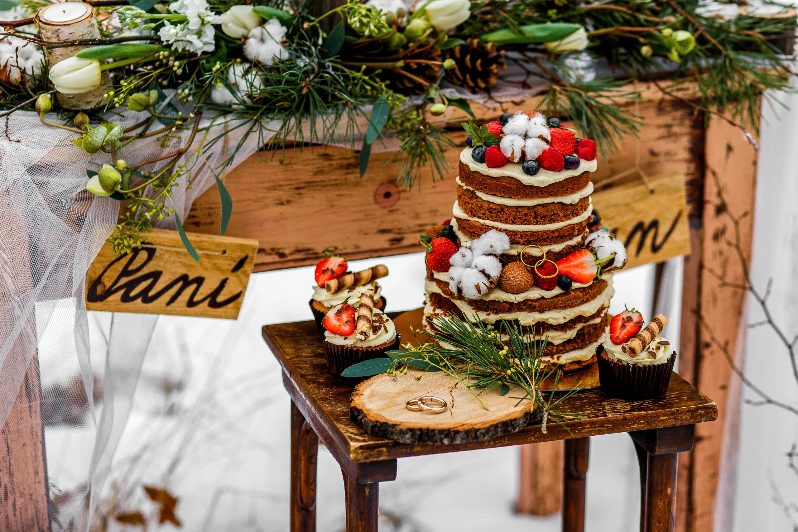 TARTA BODA NAVIDEÑA