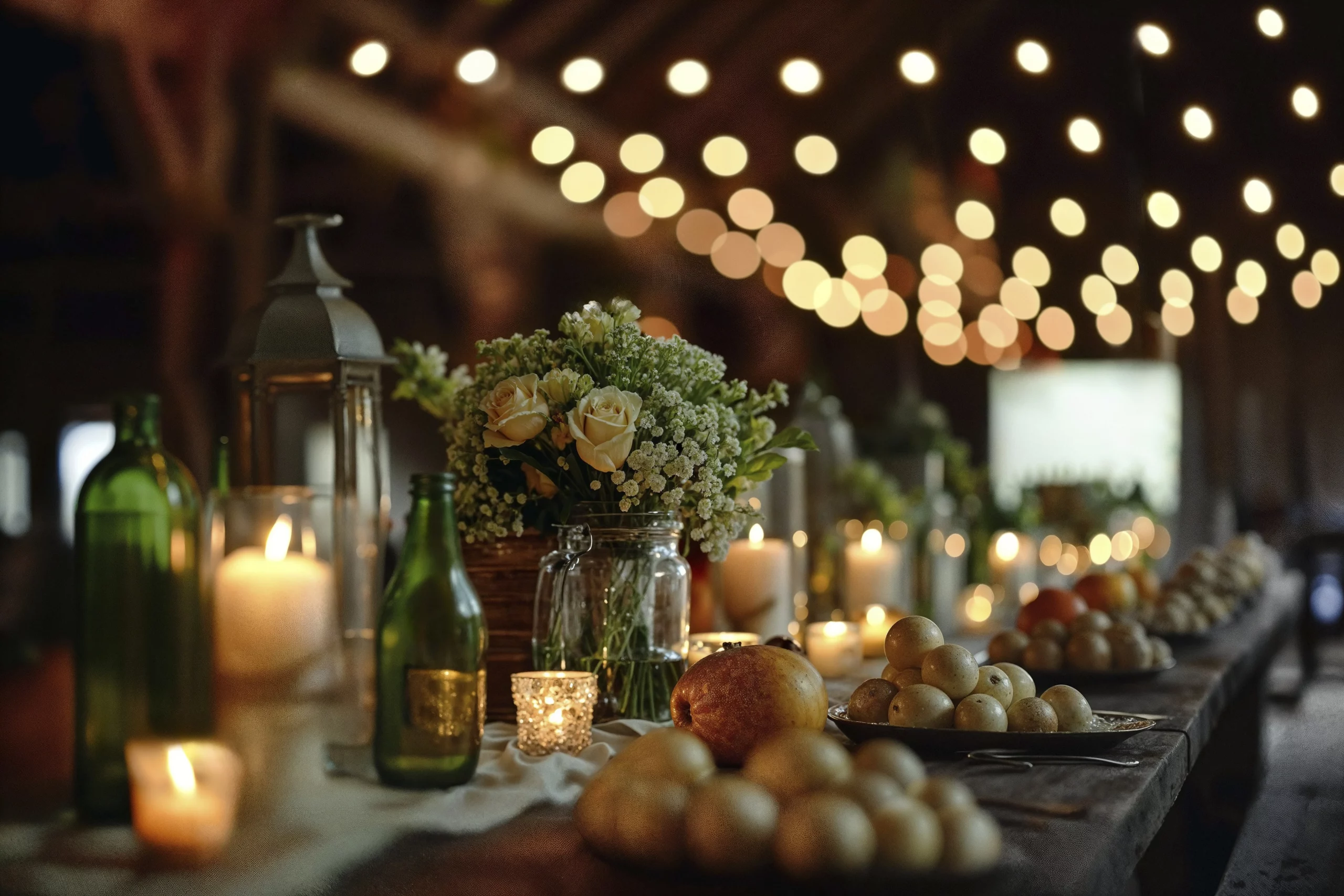 Boda de inspiración italiana con mesa imperial y luces cálidas al atardecer