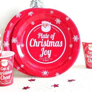 Platos de papel navidad - PLATE OF CHRISTMAS JOY