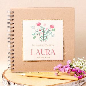 Album comuniones ninas Libro firmas Flores Silvestres