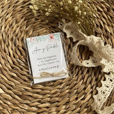 Pañuelos para Bodas | Lágrimas de Felicidad Personalizadas