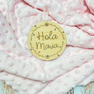 CUMPLE MES en madera personalizado - Flores