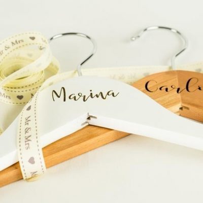 Adultos Blanco - Perchas de Madera Personalizadas