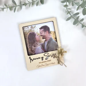 Marco Sois los Siguientes personalizado en madera con foto y ramito