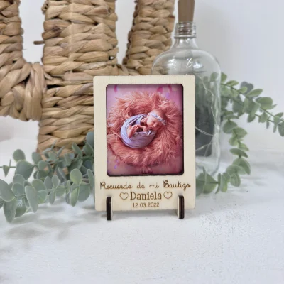 marco bautizo pequeño con soporte