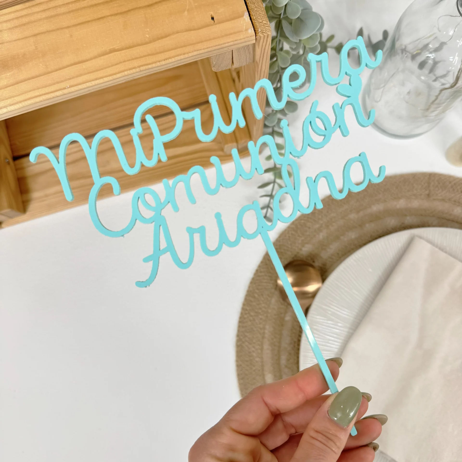 TOPPER MI PRIMERA COMUNION AZUL