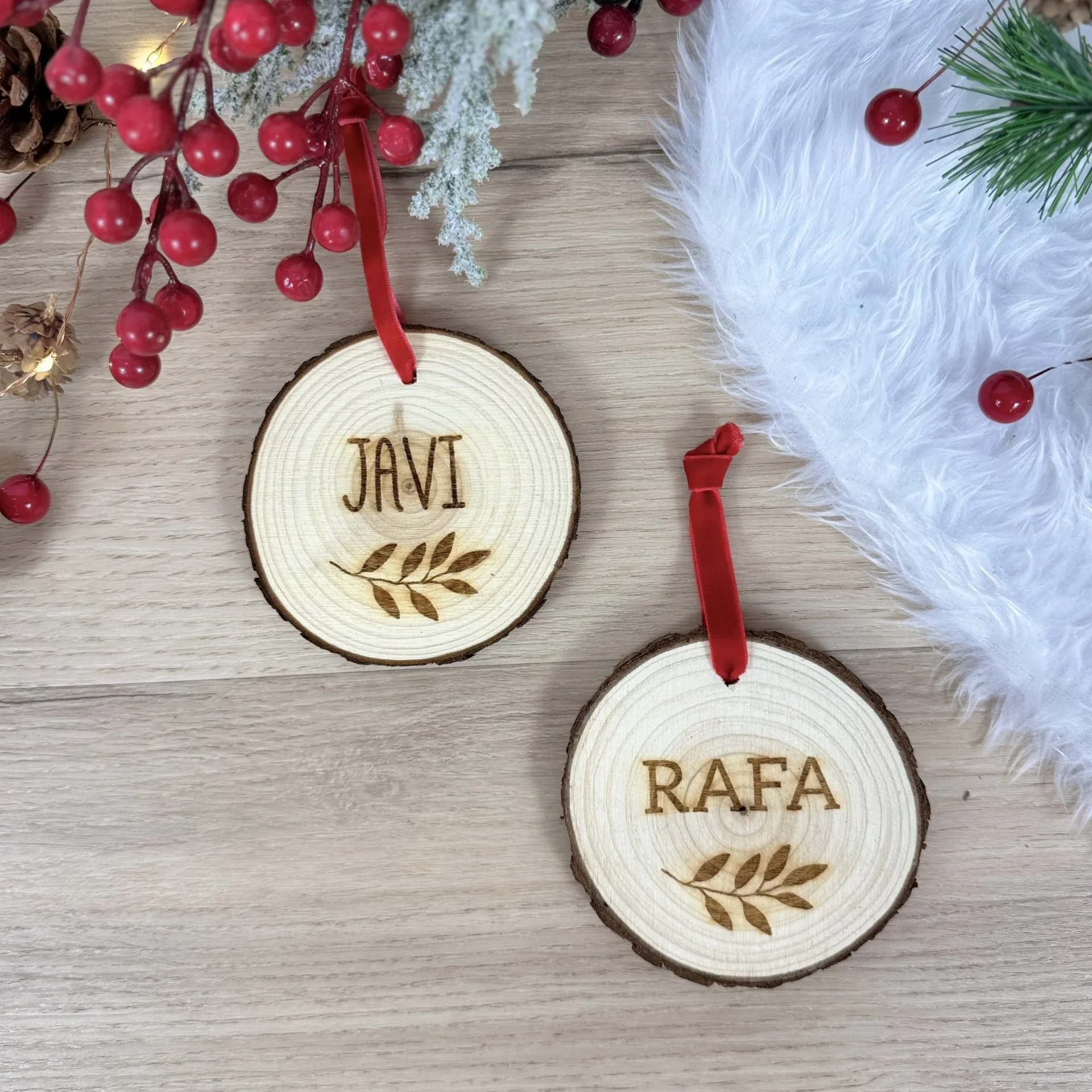 ADORNO DE NAVIDAD RODAJAS RAMITA