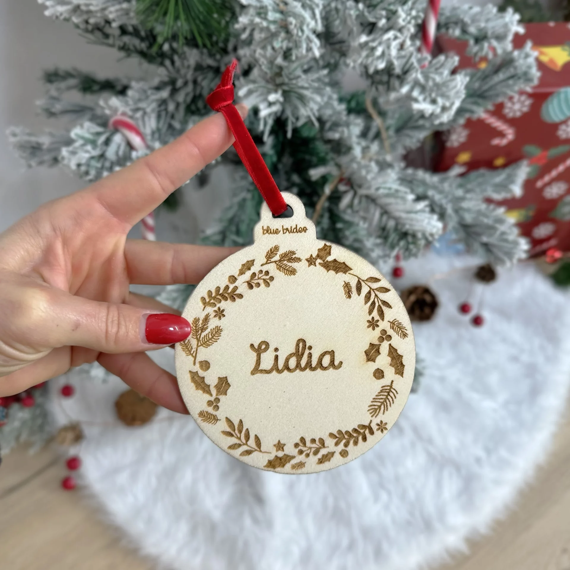 Adorno Corona de Muérdago Personalizado