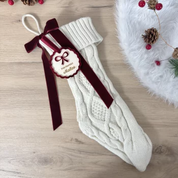 CALCETIN NAVIDAD PERSONALIZADO BURDEOS