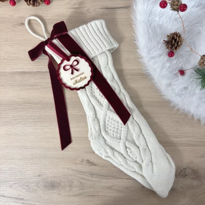 CALCETIN NAVIDAD PERSONALIZADO BURDEOS