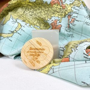 Vela de cristal con tapa de bambú - TRAVEL