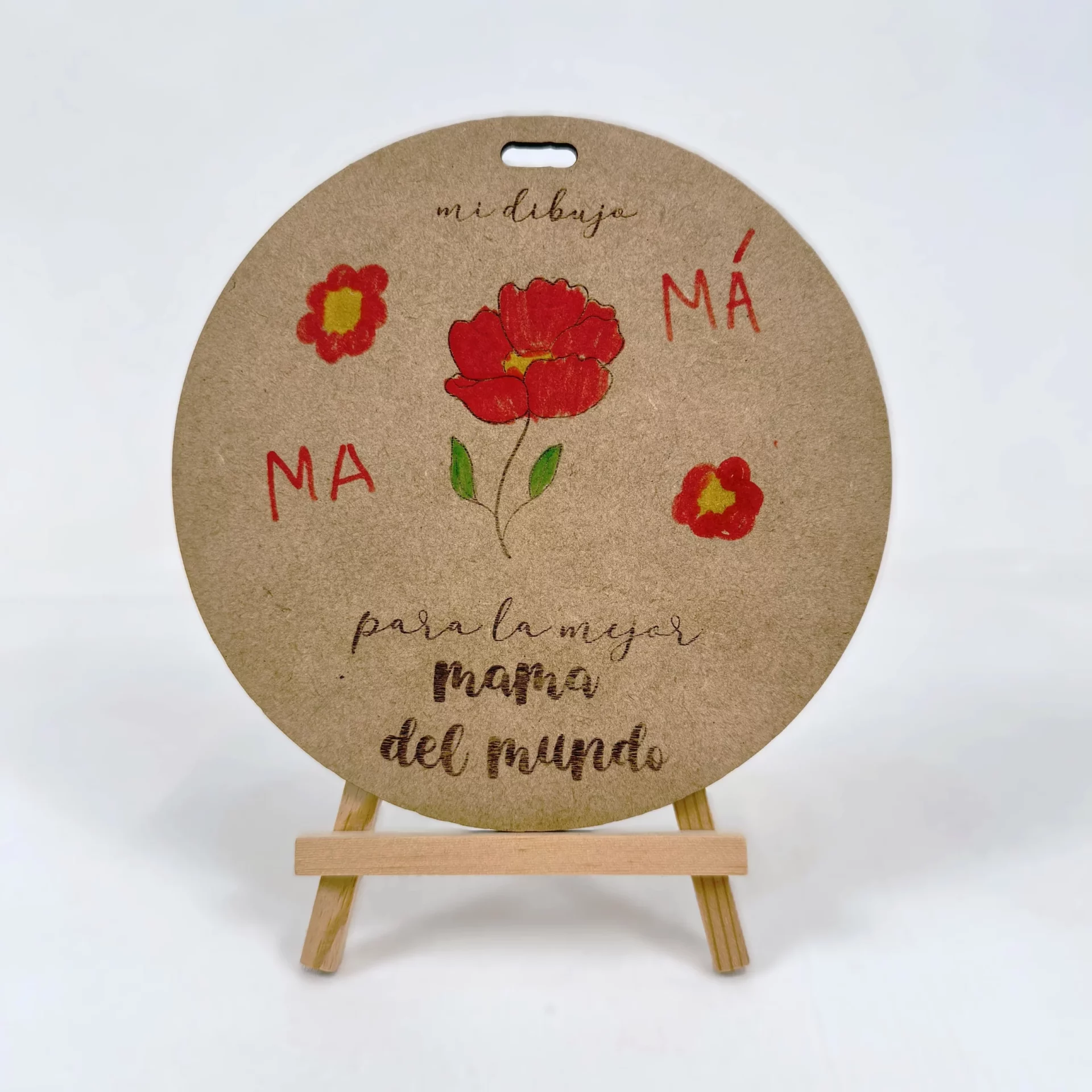 Placa de madera FLOR PARA MAMÁ