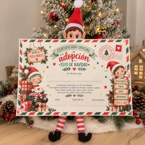 Certificado de adopción del Elfo de Navidad