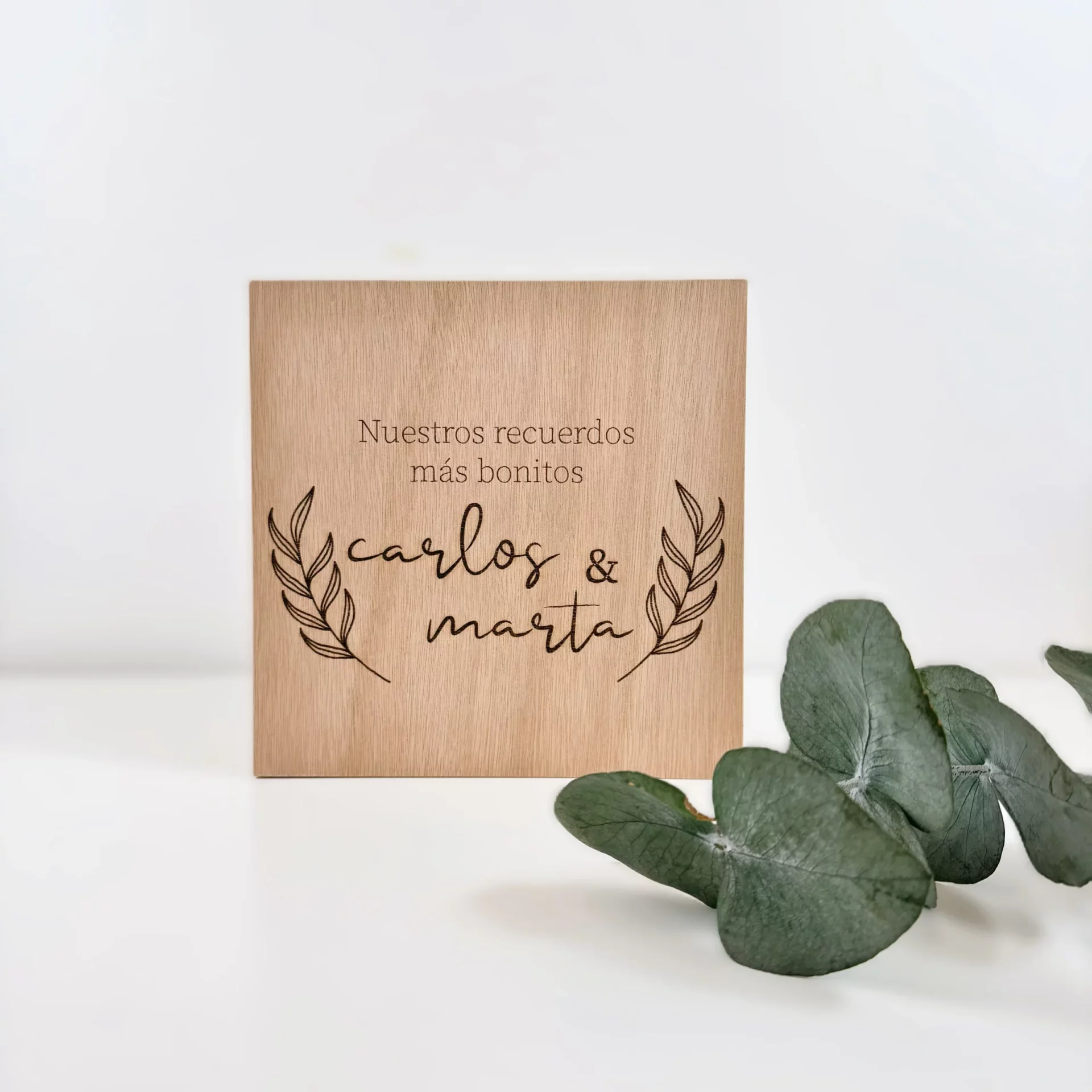 CAJA DE MADERA RECUERDOS PAREJA