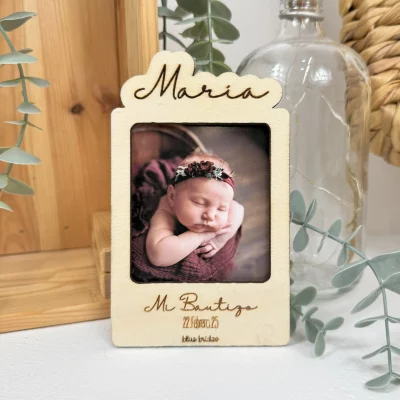MARCO DE MADERA PERSONALIZADO BAUTIZO