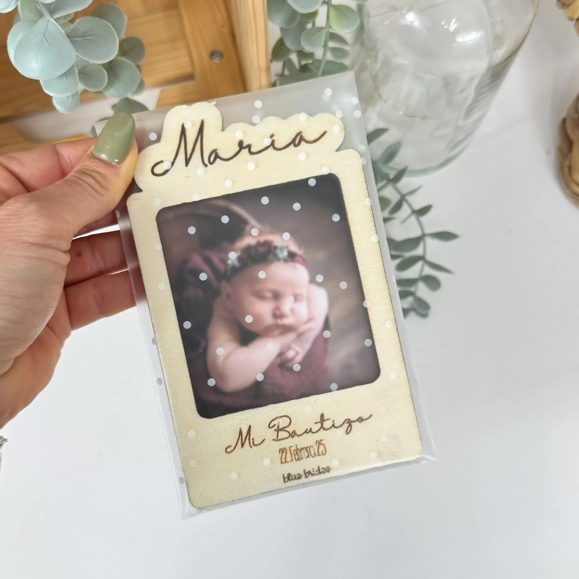 MARCO DE MADERA PERSONALIZADO BAUTIZO