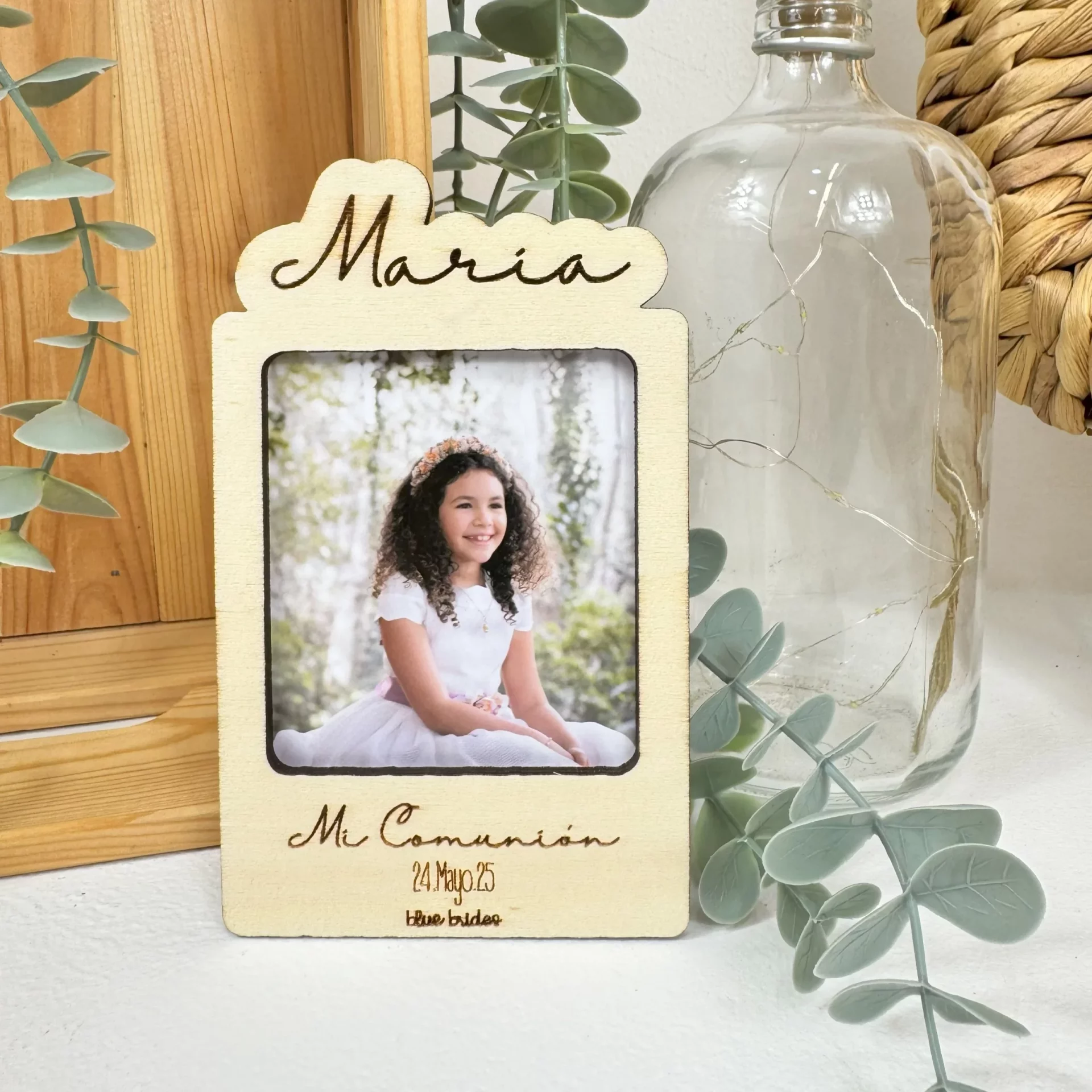 MARCO DE MADERA PERSONALIZADO COMUNION
