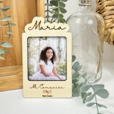 MARCO DE MADERA PERSONALIZADO COMUNION