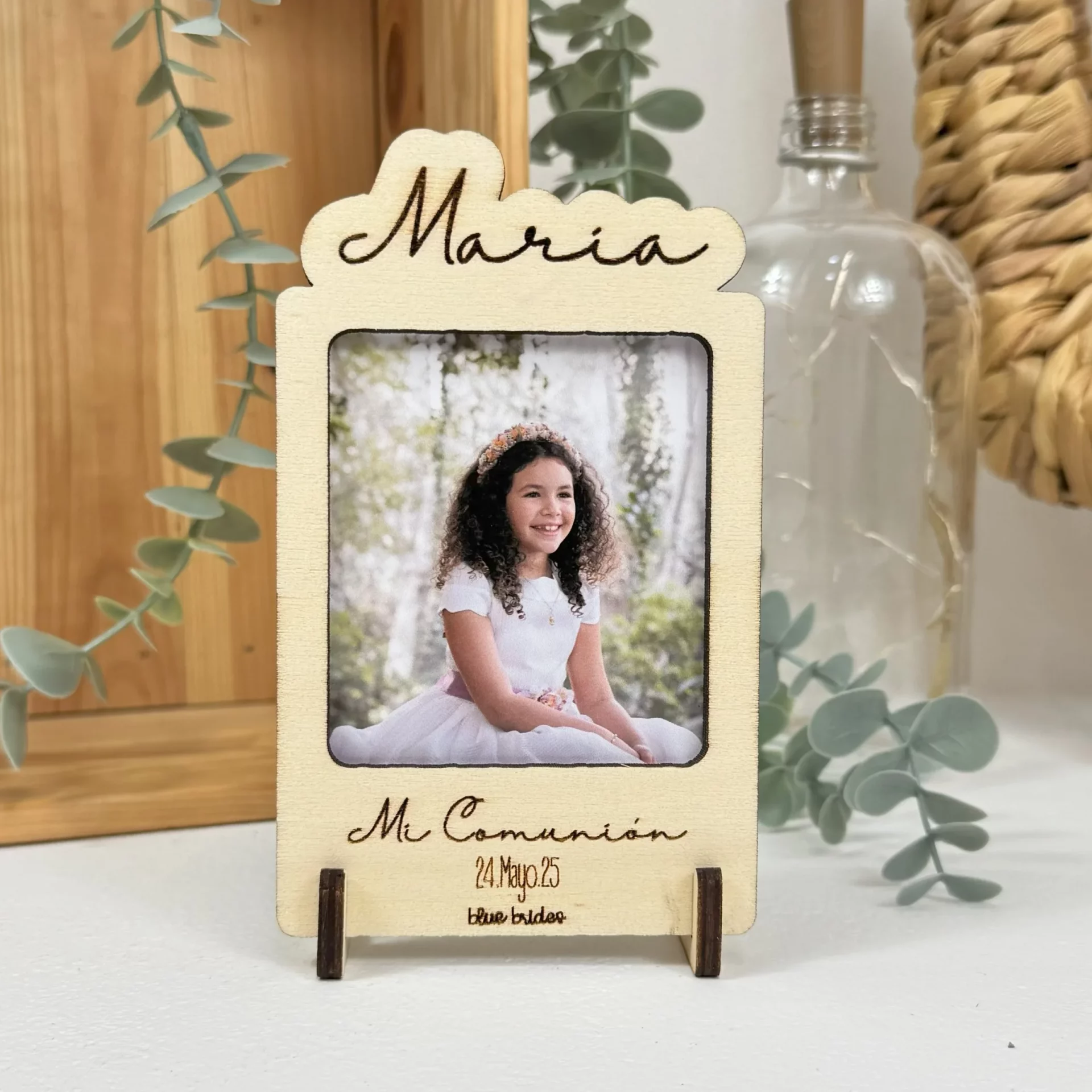 MARCO DE MADERA PERSONALIZADO COMUNION