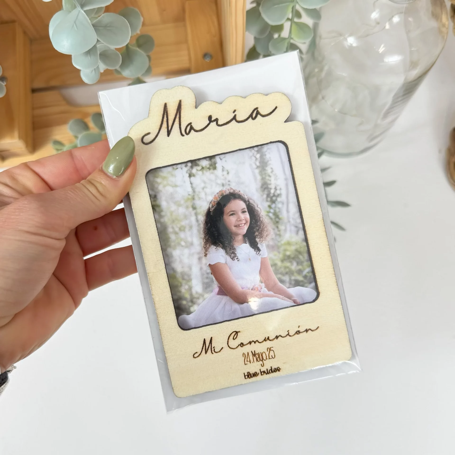 MARCO DE MADERA PERSONALIZADO COMUNION