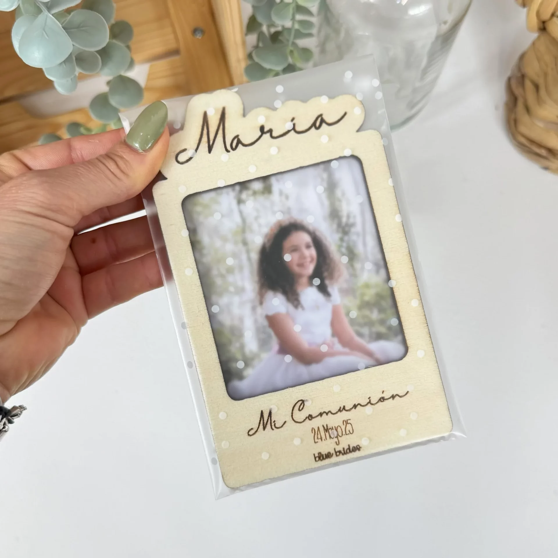 MARCO DE MADERA PERSONALIZADO COMUNION