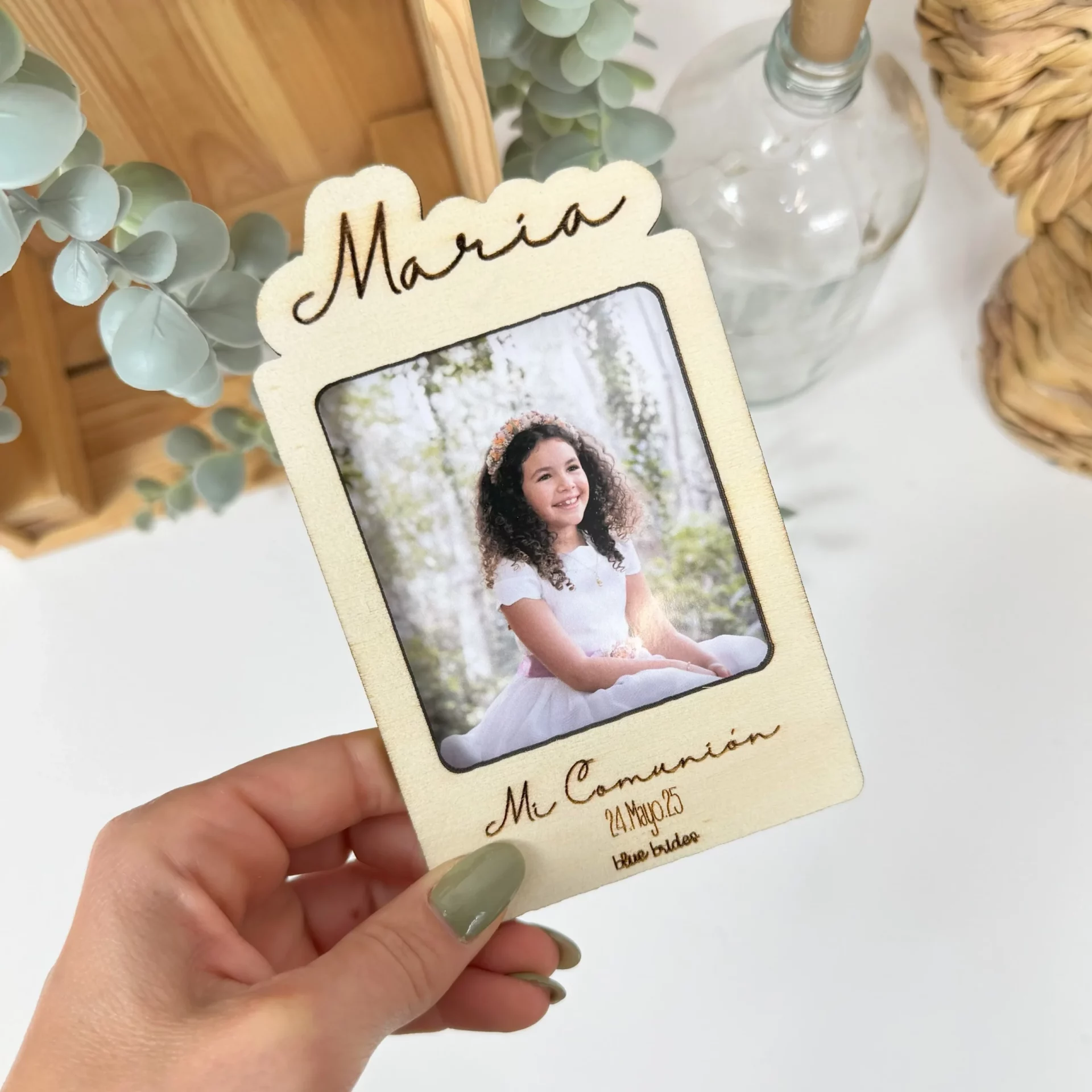 MARCO DE MADERA PERSONALIZADO COMUNION