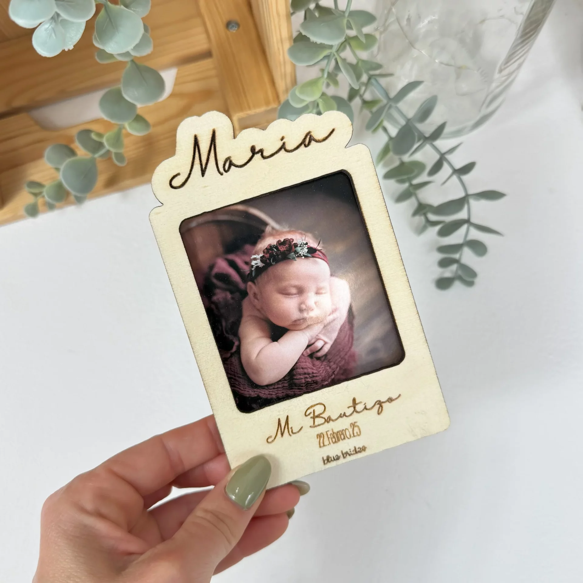 MARCO DE MADERA PERSONALIZADO BAUTIZO