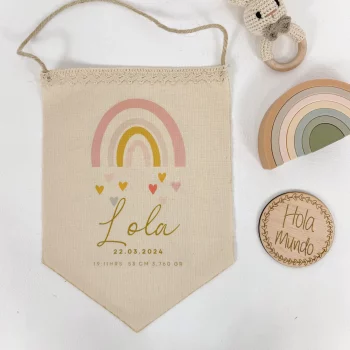 Banderin Natalicio Personalizado de Tela