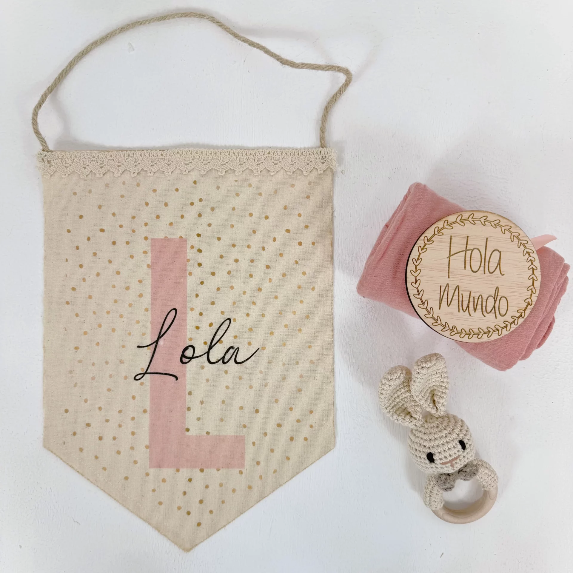 Banderin Inicial Nombre Personalizado LOLA