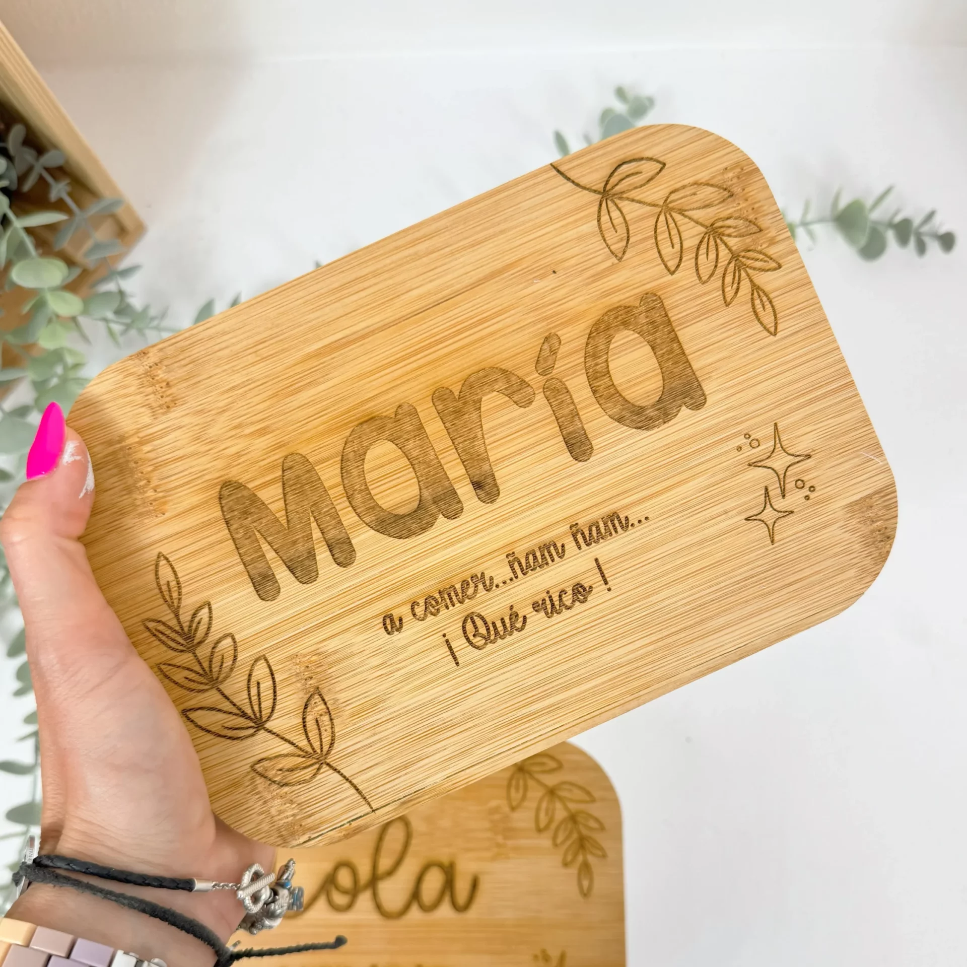 FIAMBRERA PERSONALIZADA DE BAMBU MODELO 2