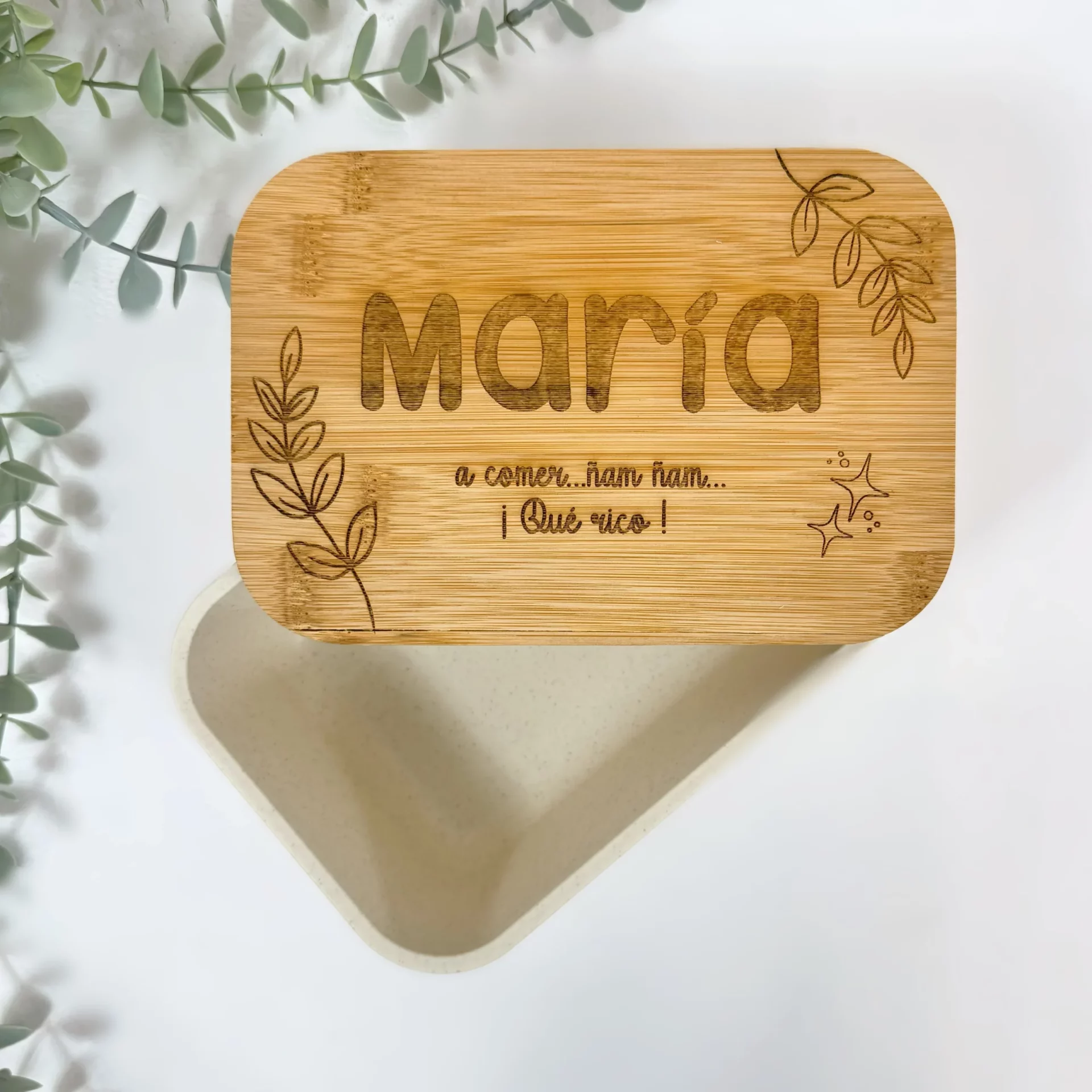 FIAMBRERA DE BAMBU PERSONALIZADA MARIA