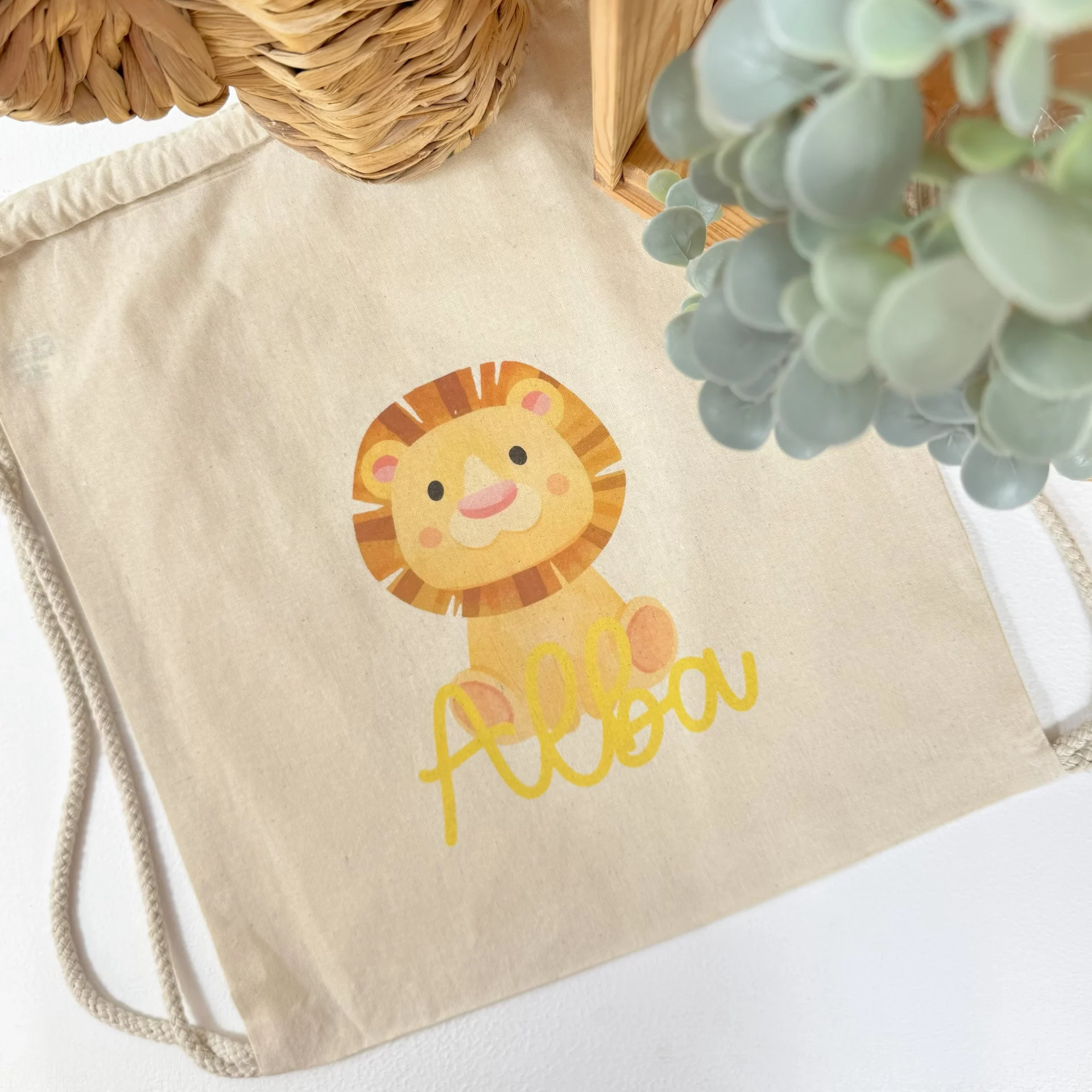 MOCHILA INFANTIL PERSONALIZADA LEON