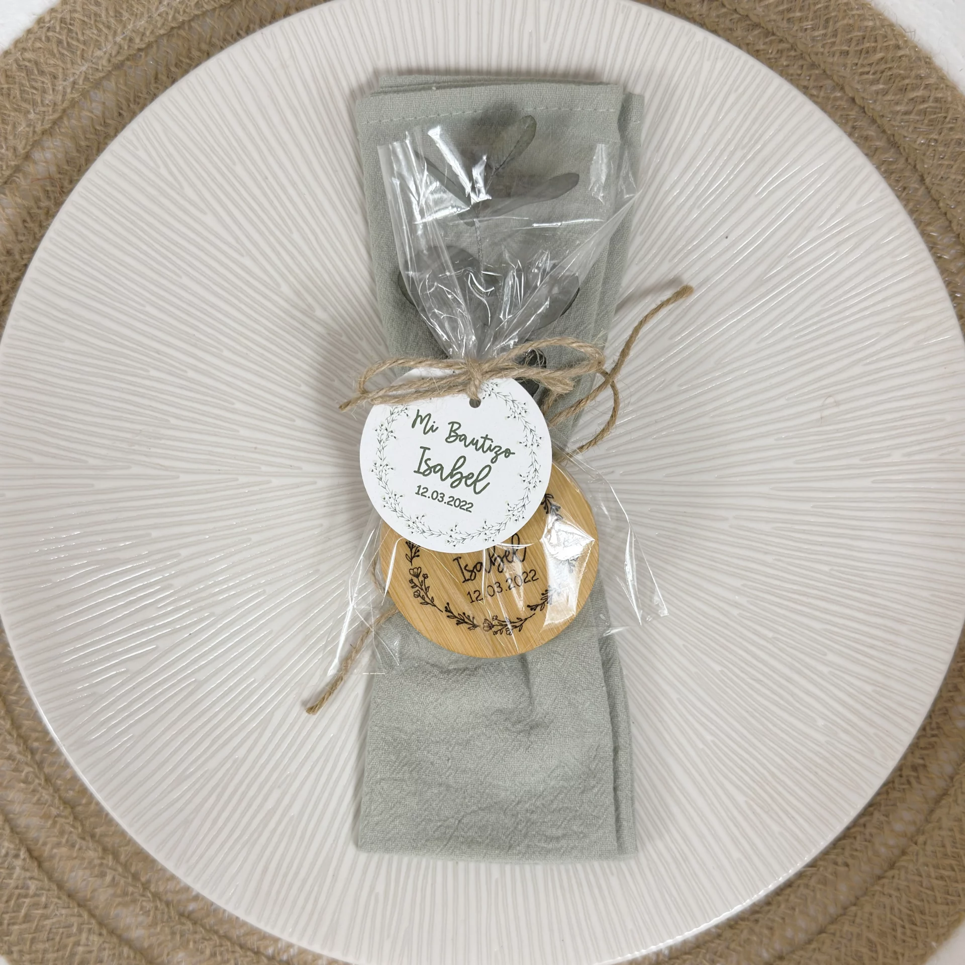 Abridor Bautizo Personalizado FLORES