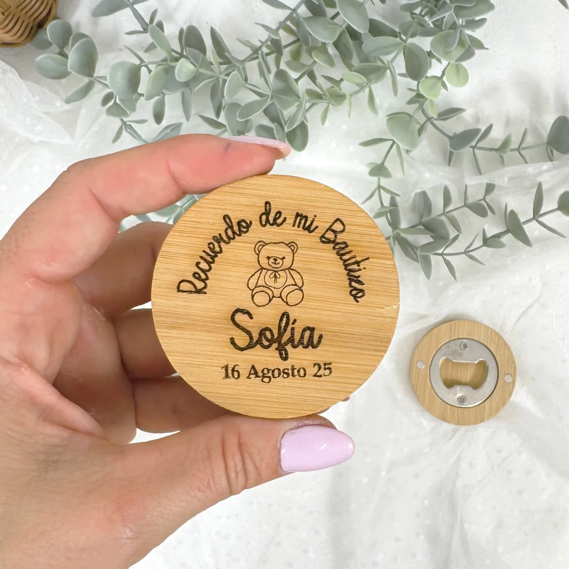 Abridor Bautizo Personalizado OSITO